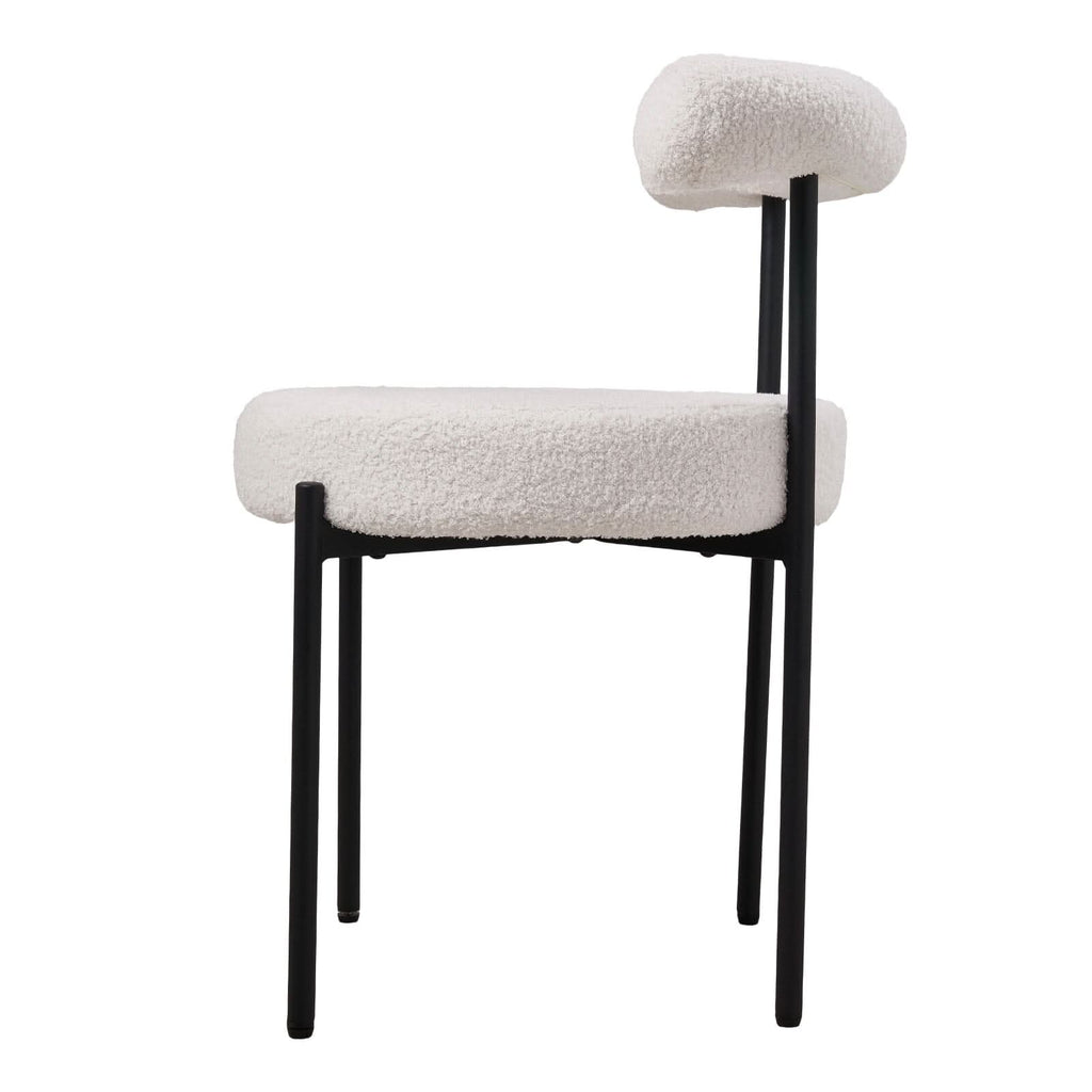 Sherpa Fabric Dining Chair Set