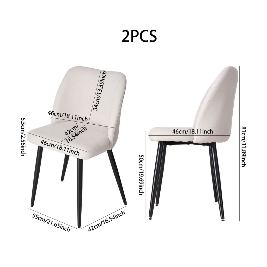 Modern Upholstered Dining Chair Set – Compact Size