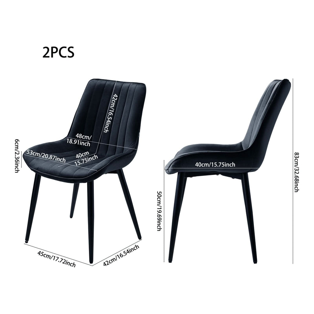Modern Upholstered Dining Chair Set – Standard Size