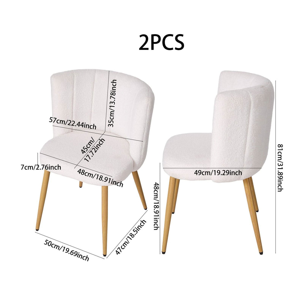 Modern Teddy Upholstered Dining Chair Set