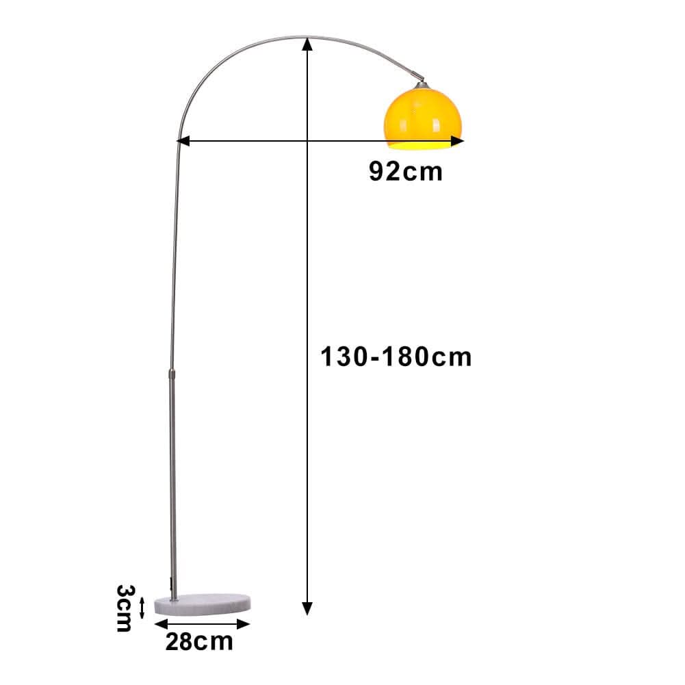 4ft-5ft Adjustable Arch LED Floor Lamp with Marble Base