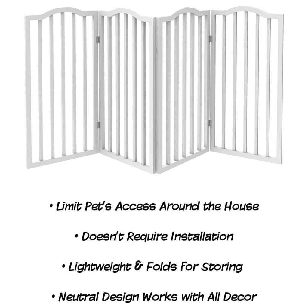 82cm H Foldable Freestanding Kid Gate or Pet Gate 3/4 Panels Safety Fence
