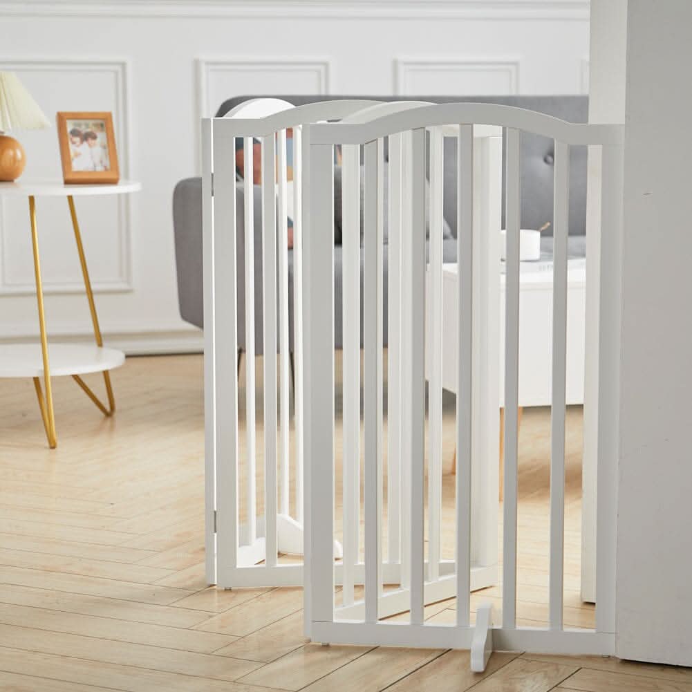 82cm H Foldable Freestanding Kid Gate or Pet Gate 3/4 Panels Safety Fence