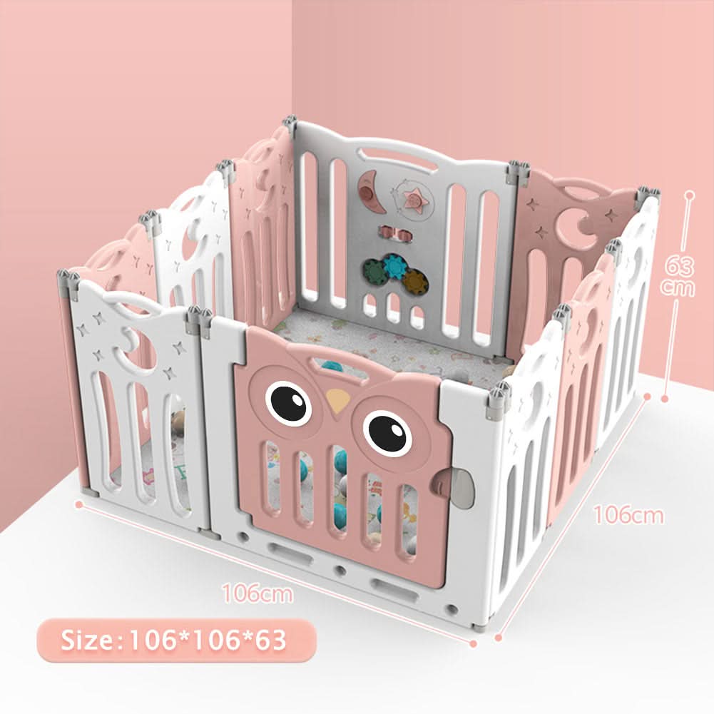 63cm H Kids Safety Play Yard Blue Foldable Home Activity Center