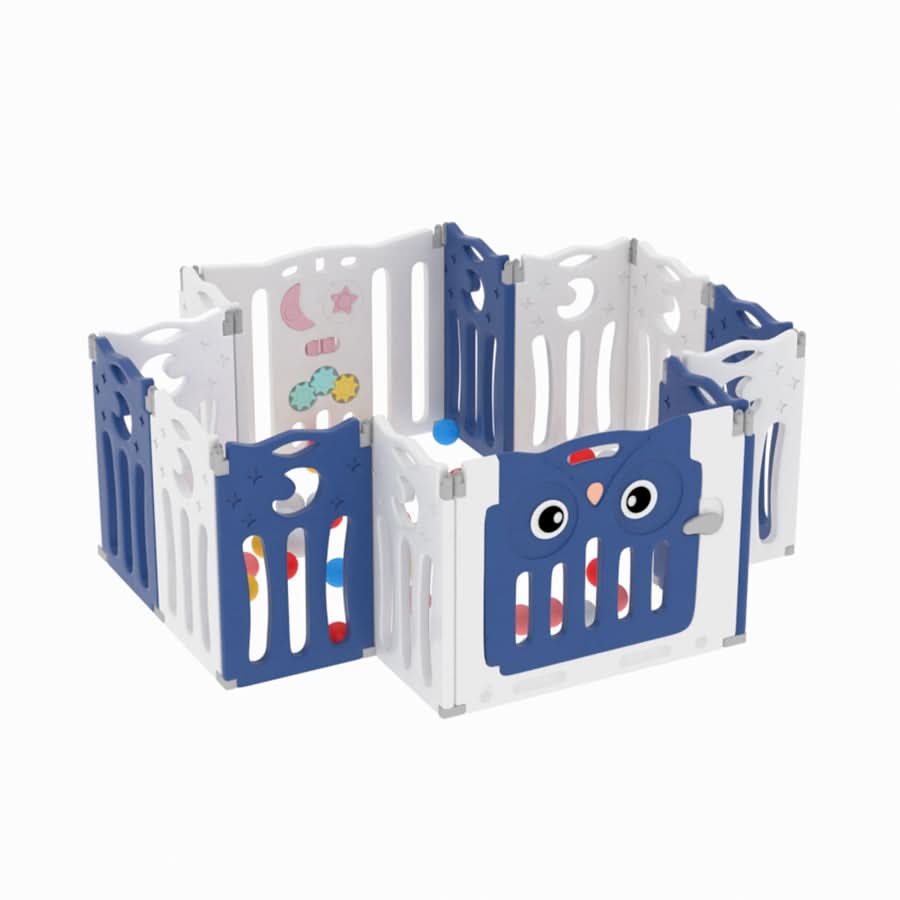 63cm H Kids Safety Play Yard Blue Foldable Home Activity Center