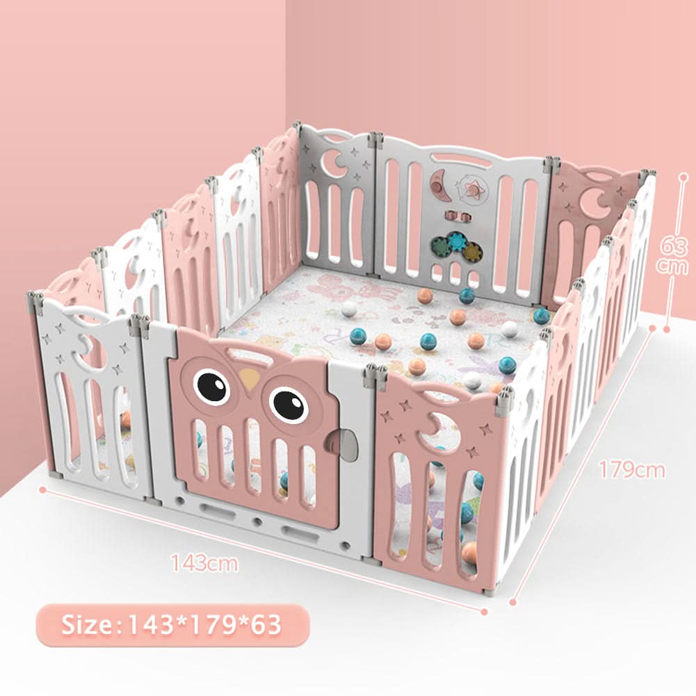 63cm H Kids Safety Play Yard Blue Foldable Home Activity Center