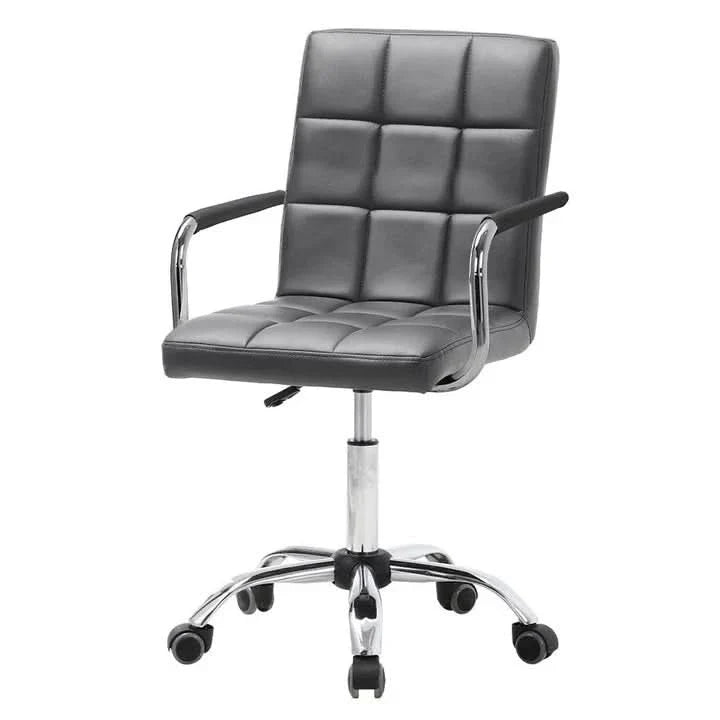 Mid Back Faux Leather with Chrome Base
