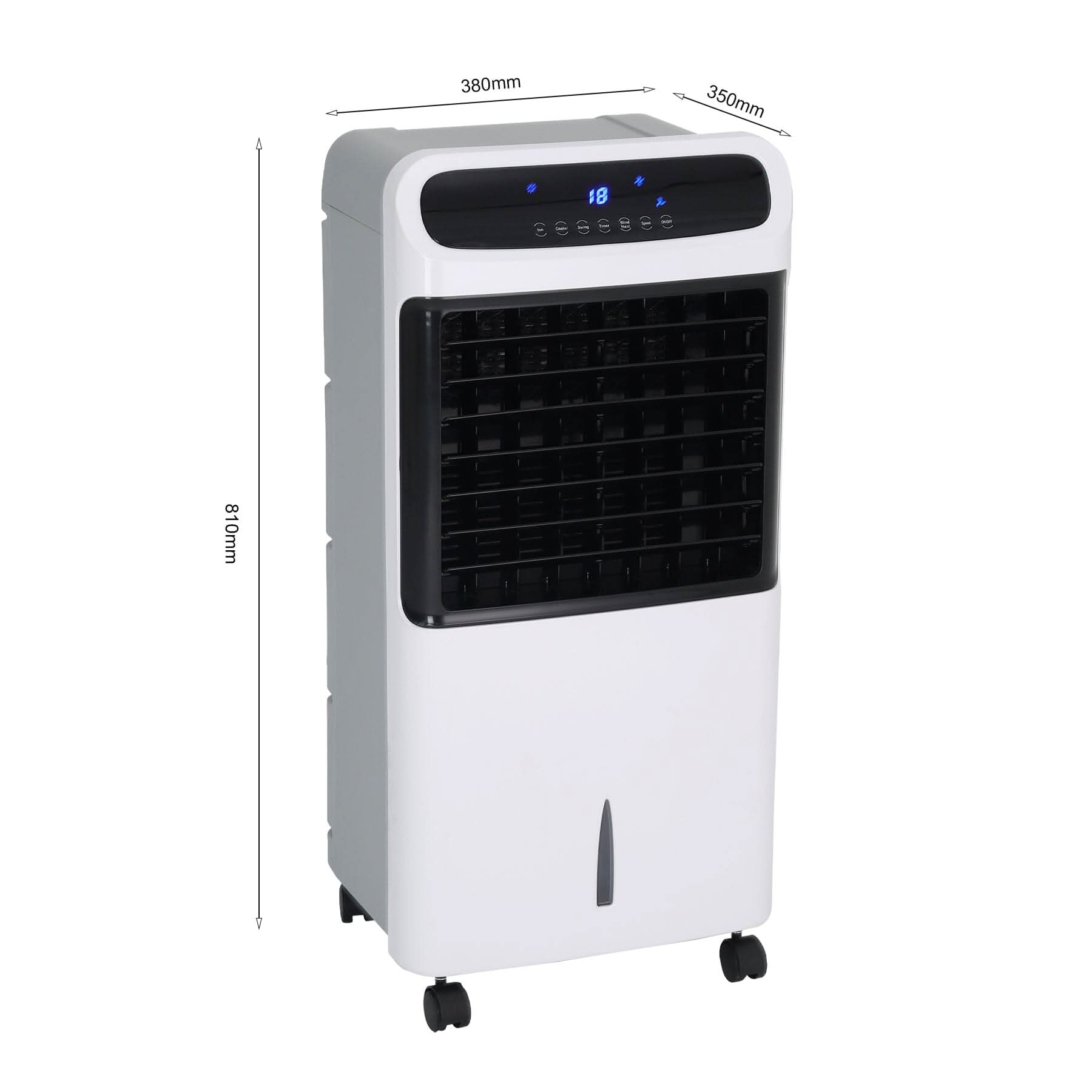 2 in 1 White Air Cooler and Heater with LED Display and Remote control