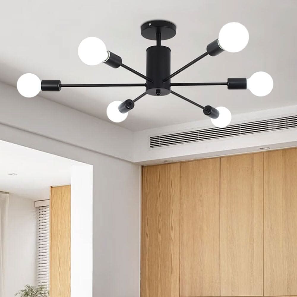 Industrial Style 6-Light Ceiling Light