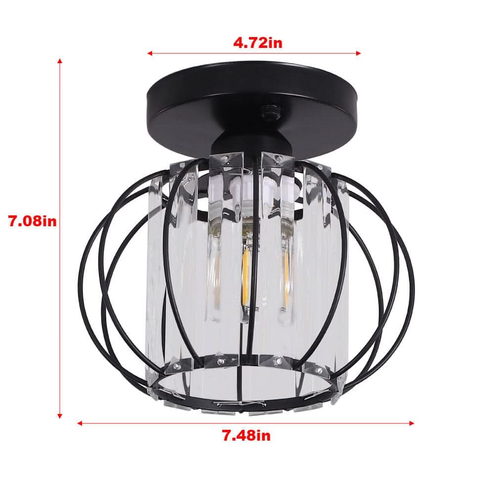 Metal Lantern Shape 1-Light Pendant Light