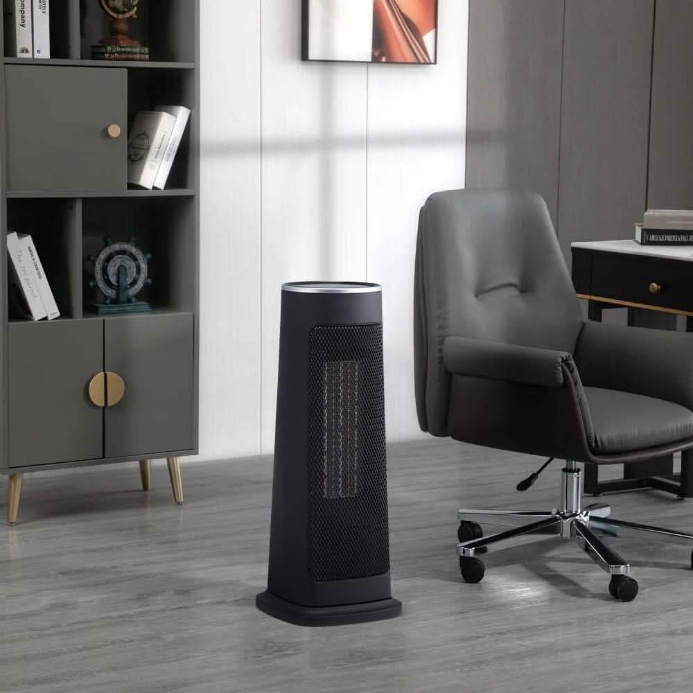 Intellectual Black Electric PTC Ceramic Heater with Remote Control