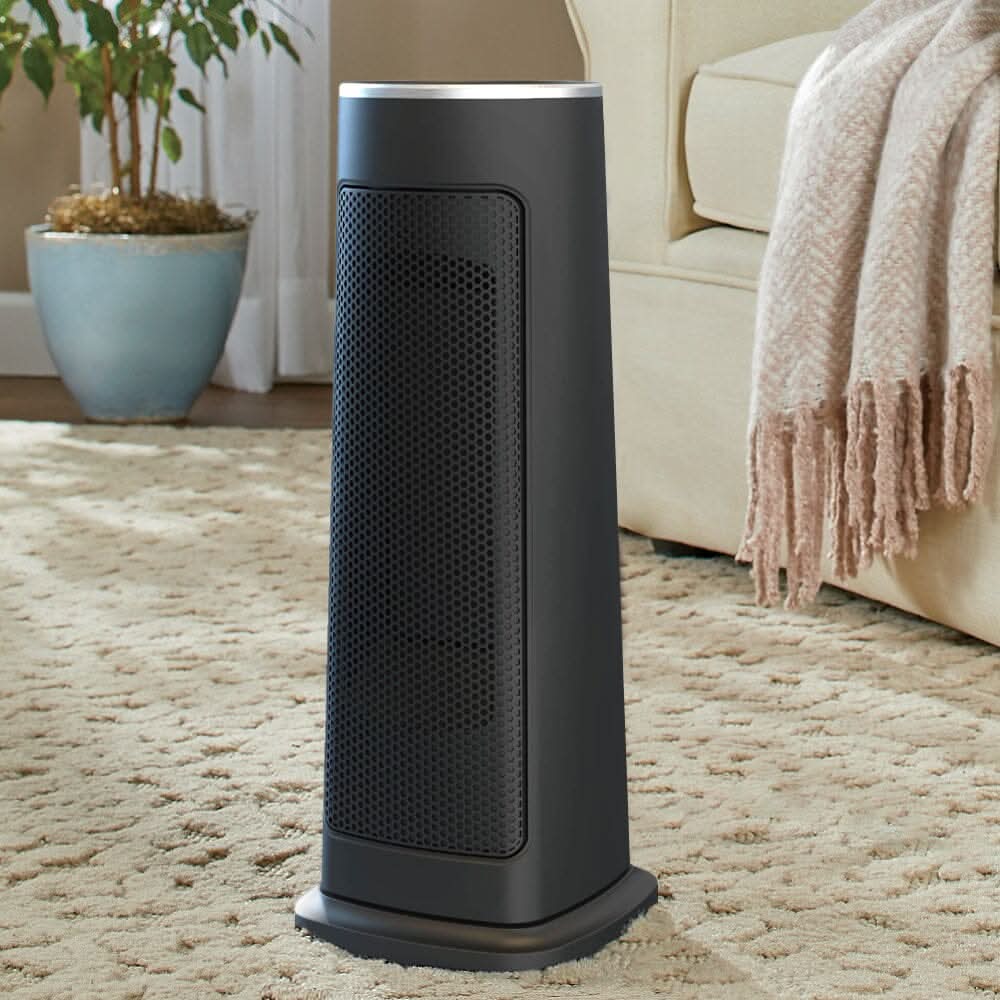 Intellectual Black Electric PTC Ceramic Heater with Remote Control
