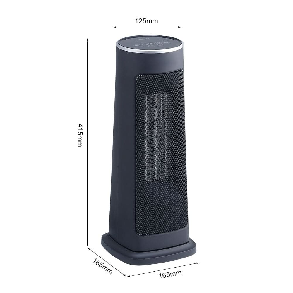 Intellectual Black Electric PTC Ceramic Heater with Remote Control