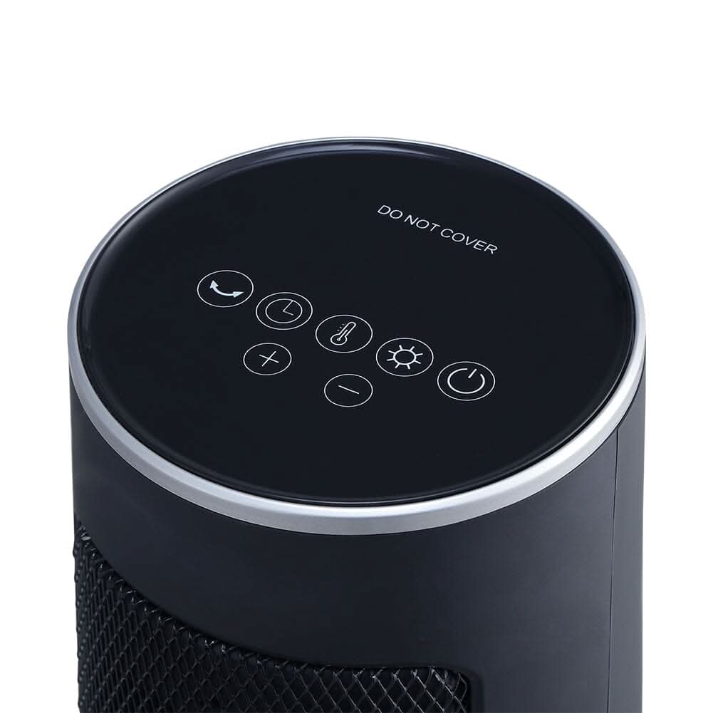 Intellectual Black Electric PTC Ceramic Heater with Remote Control