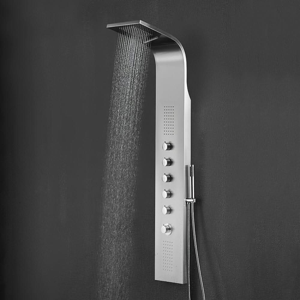 Bathroom Silver Stainless Steel Shower Tower Panel