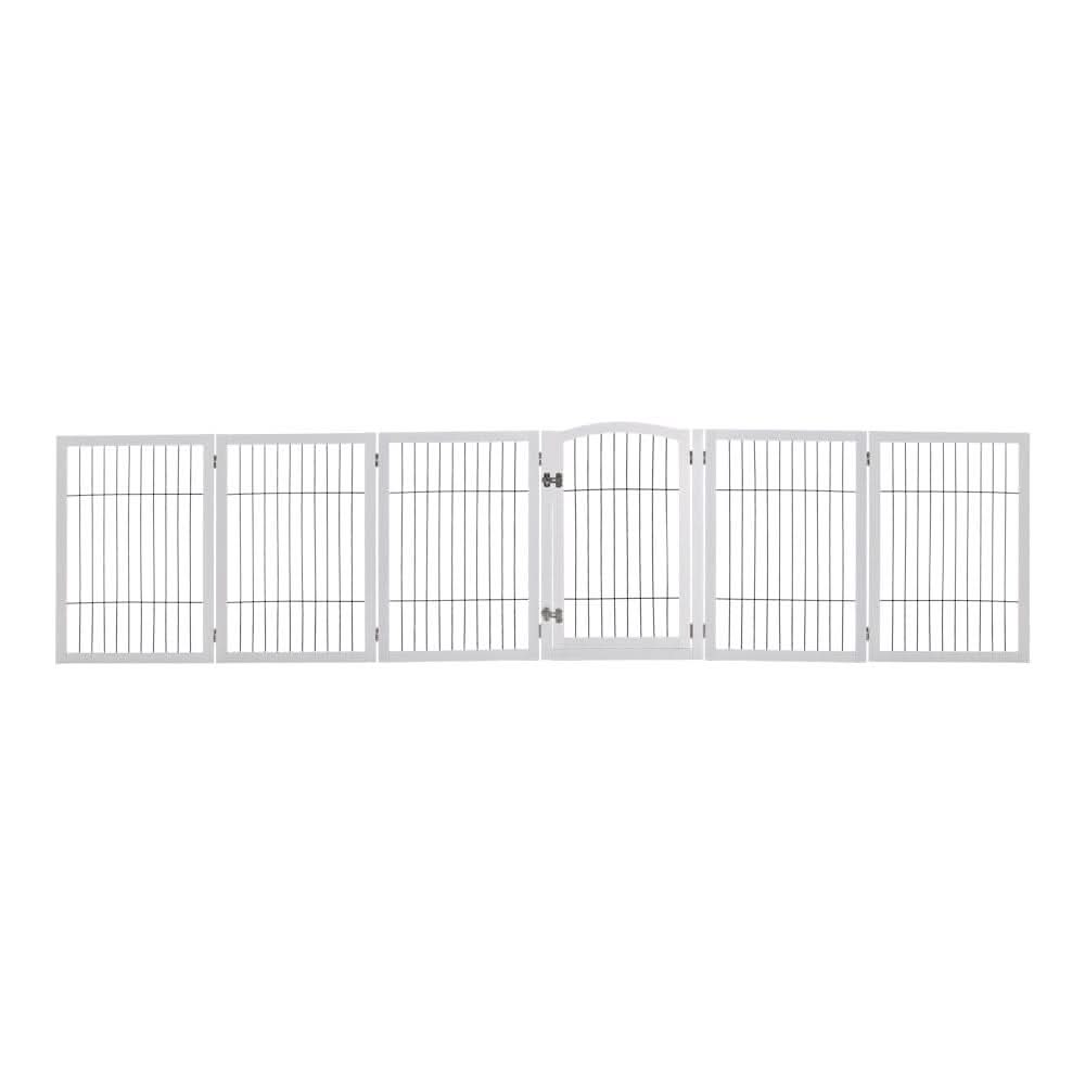 4-Panel Wooden Folding Pet Playpen