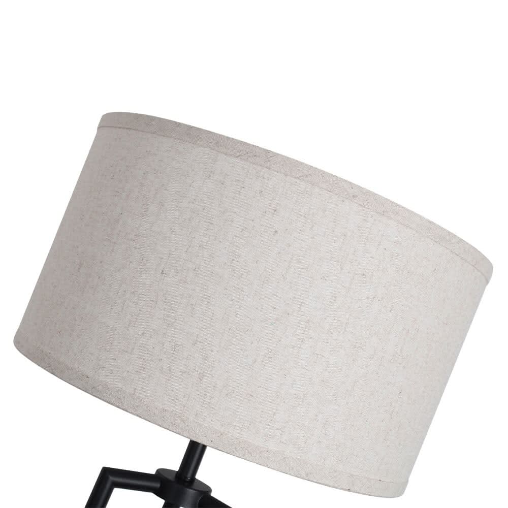 Elegant Round Shelf Lamp with Fabric Shade