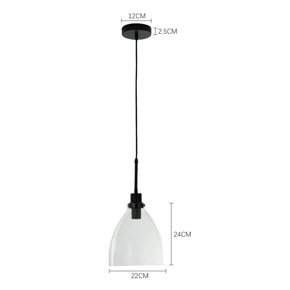 Modern Style Glass Single Light Pendant Light