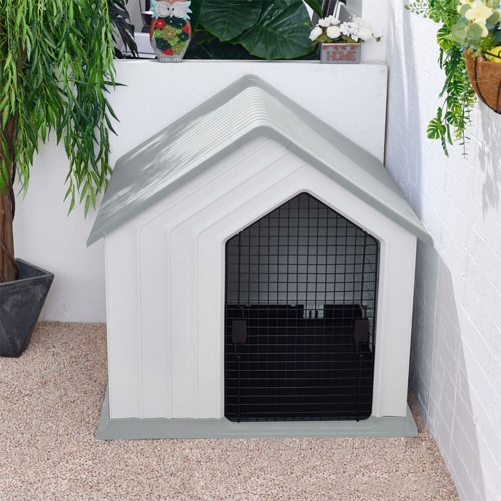 60 cm H Waterproof Plastic Dog House Pet Kennel with Door