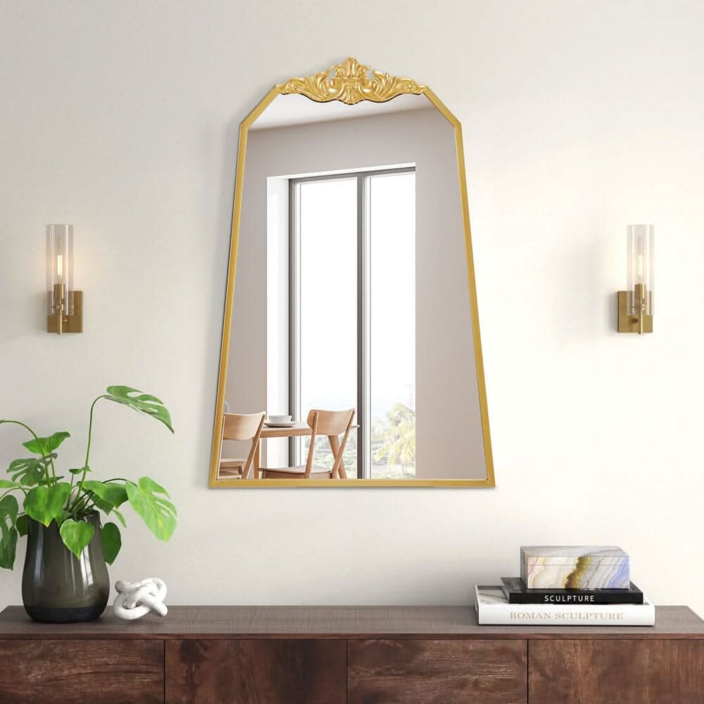 Golden Wave Iron Art Mirror (60×90CM)