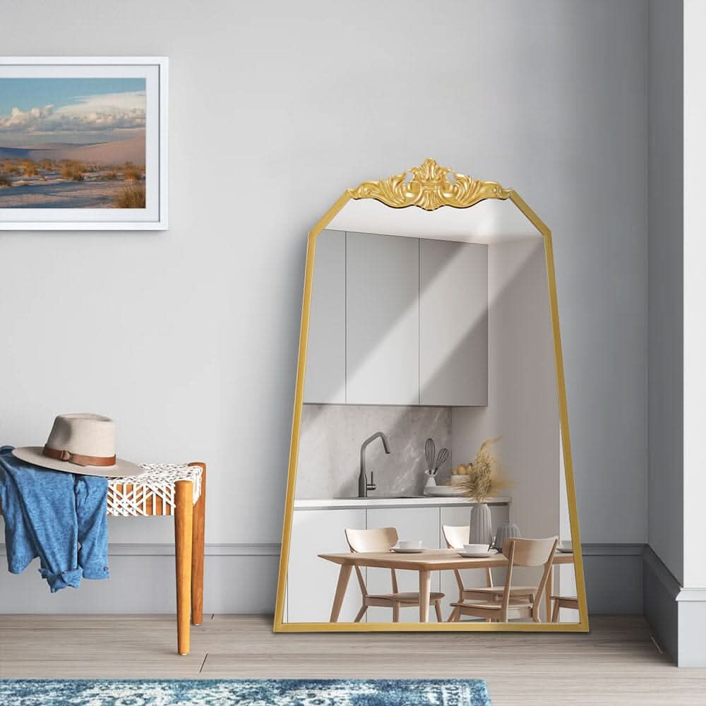 Golden Wave Iron Art Mirror (60×90CM)