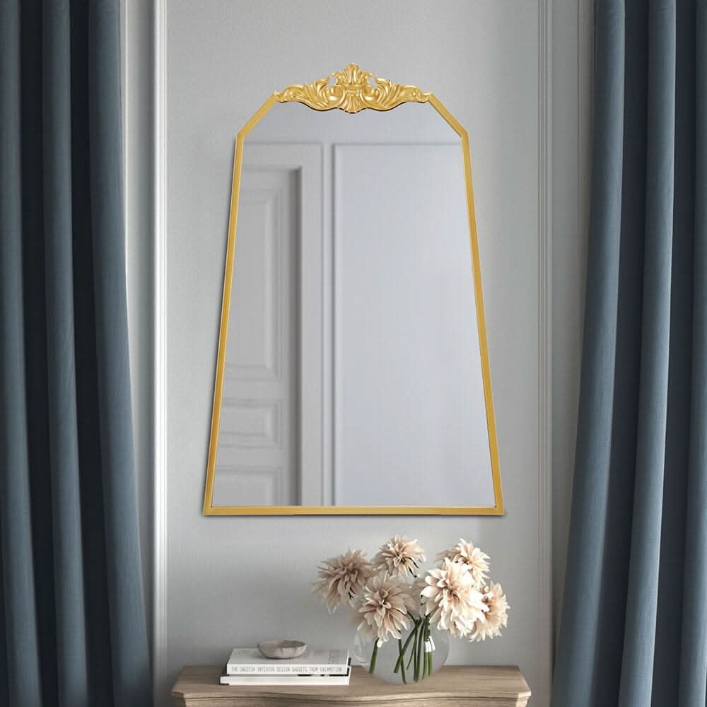 Golden Wave Iron Art Mirror (60×90CM)
