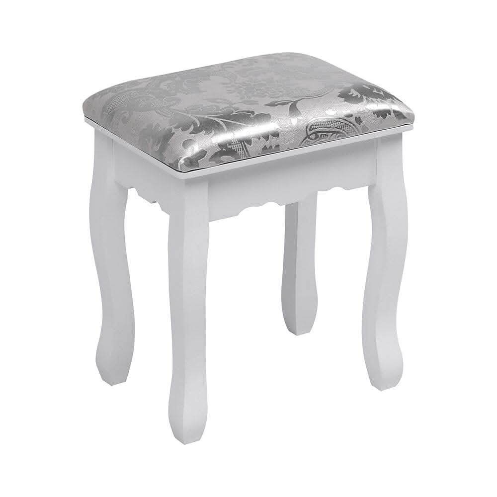 141.5cm H Lighted Makeup Vanity Desk with Mirror and Stool