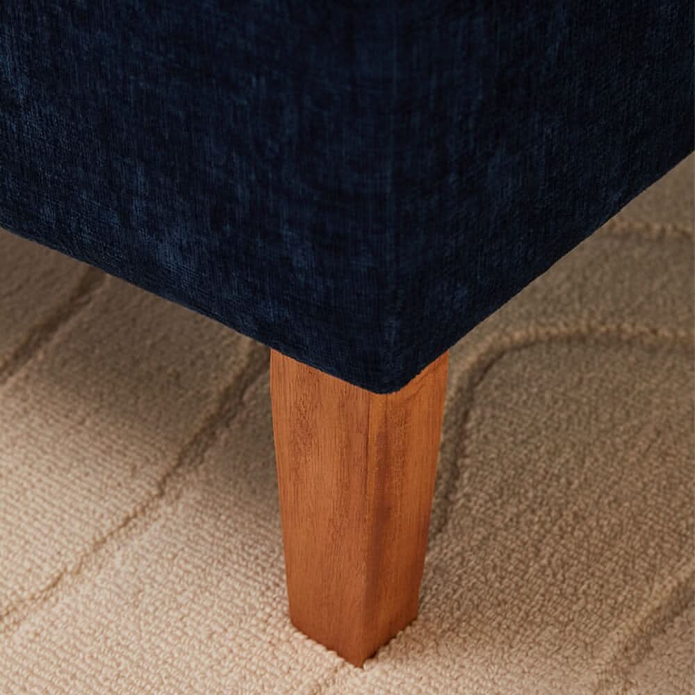 Chenille Upholstered Storage Ottoman with Lift-Up Lid and Solid Wood Legs