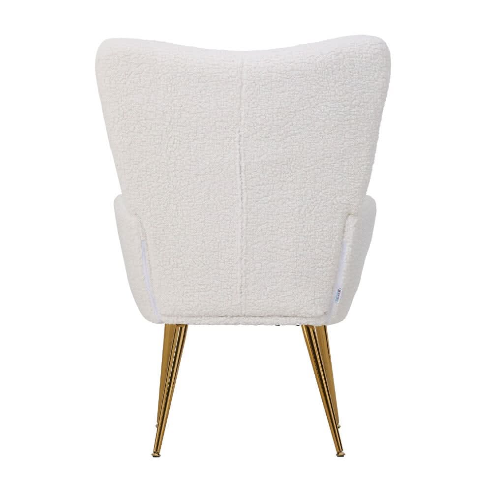White Lamb Wool Accent Chair Series