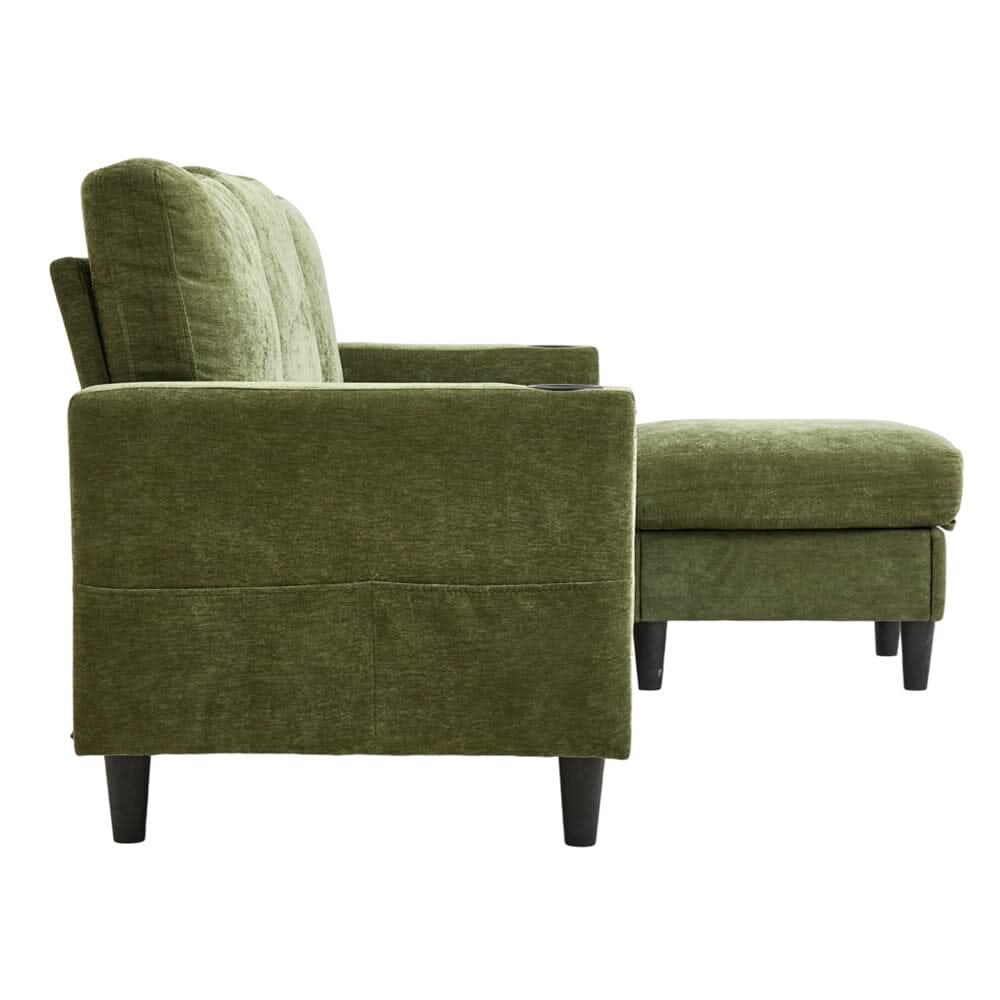 Plush Upholstered 3-Seater Sofa With Reinforced Frame