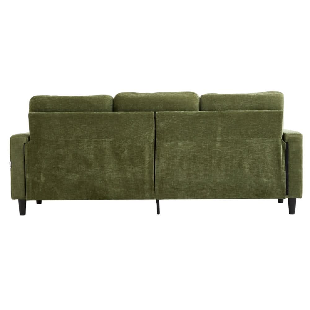 Plush Upholstered 3-Seater Sofa With Reinforced Frame
