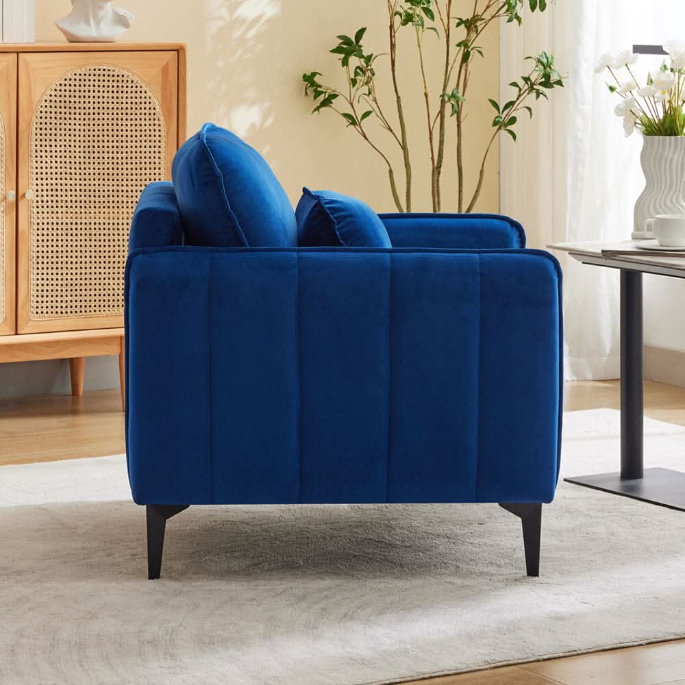 Upholstered Accent Chair (Model 02) With Detachable Pillow & Lumbar Support
