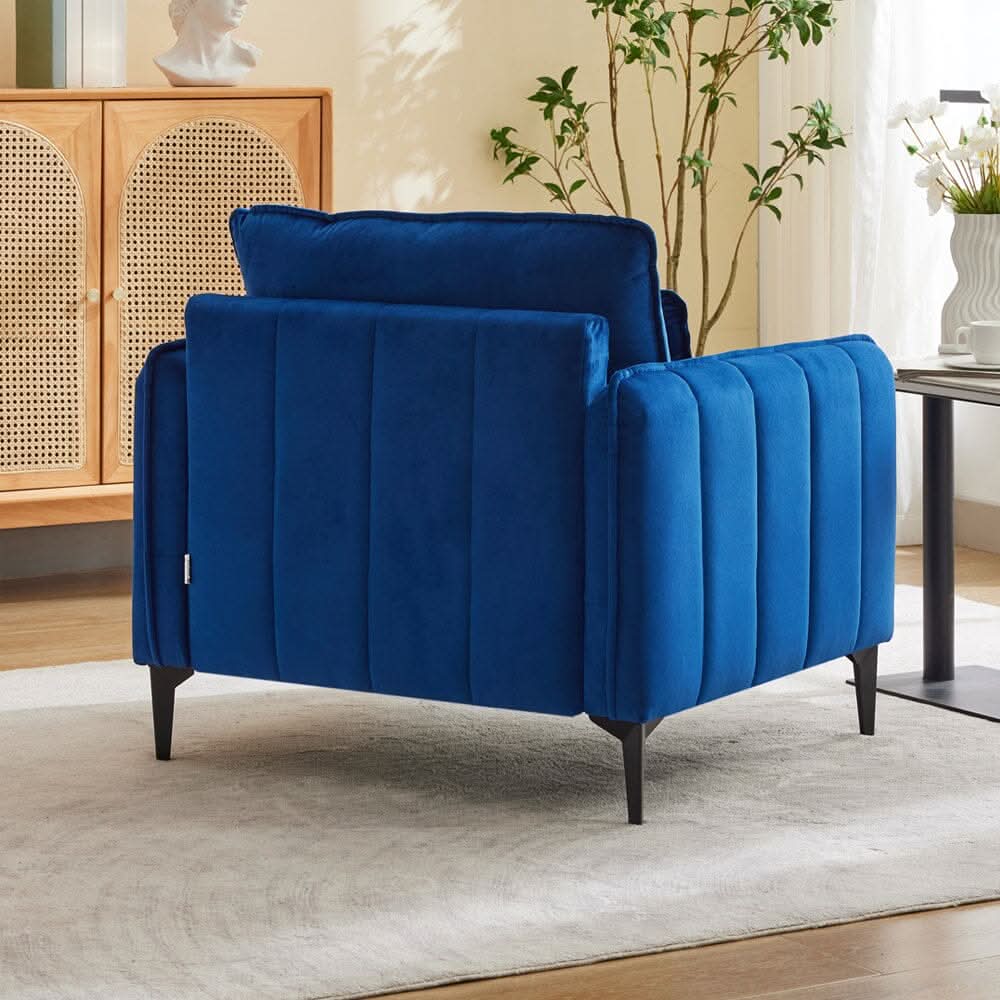 Upholstered Accent Chair (Model 02) With Detachable Pillow & Lumbar Support