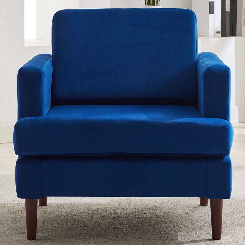 Upholstered Accent Chair (Model 04) With Detachable Pillows & Reinforced Frame