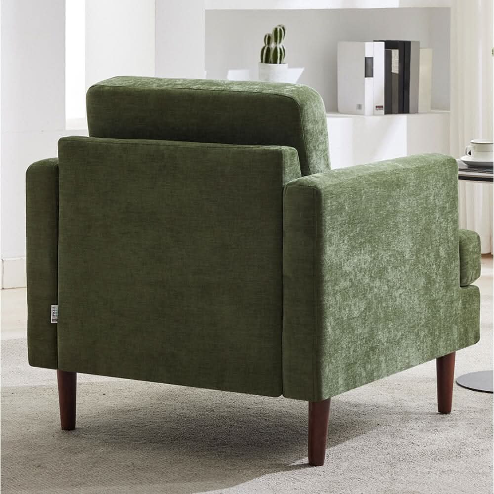 Upholstered Accent Chair (Model 04) With Detachable Pillows & Reinforced Frame
