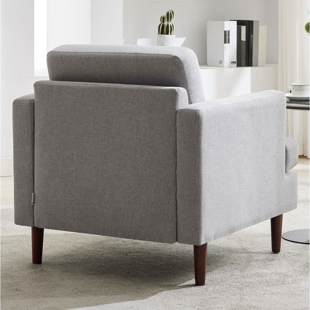 Upholstered Accent Chair (Model 04) With Detachable Pillows & Reinforced Frame