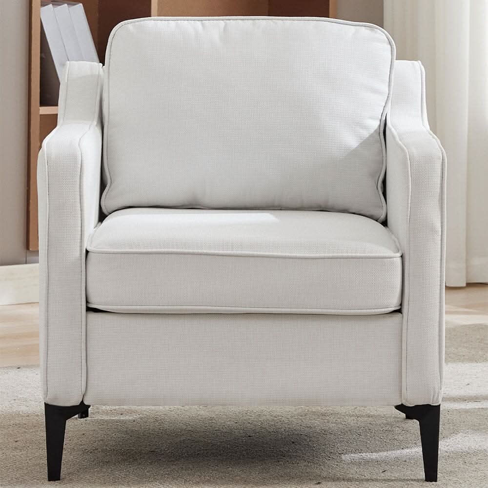 Upholstered Accent Chair (Model 05) With Detachable Pillows & Reinforced Frame