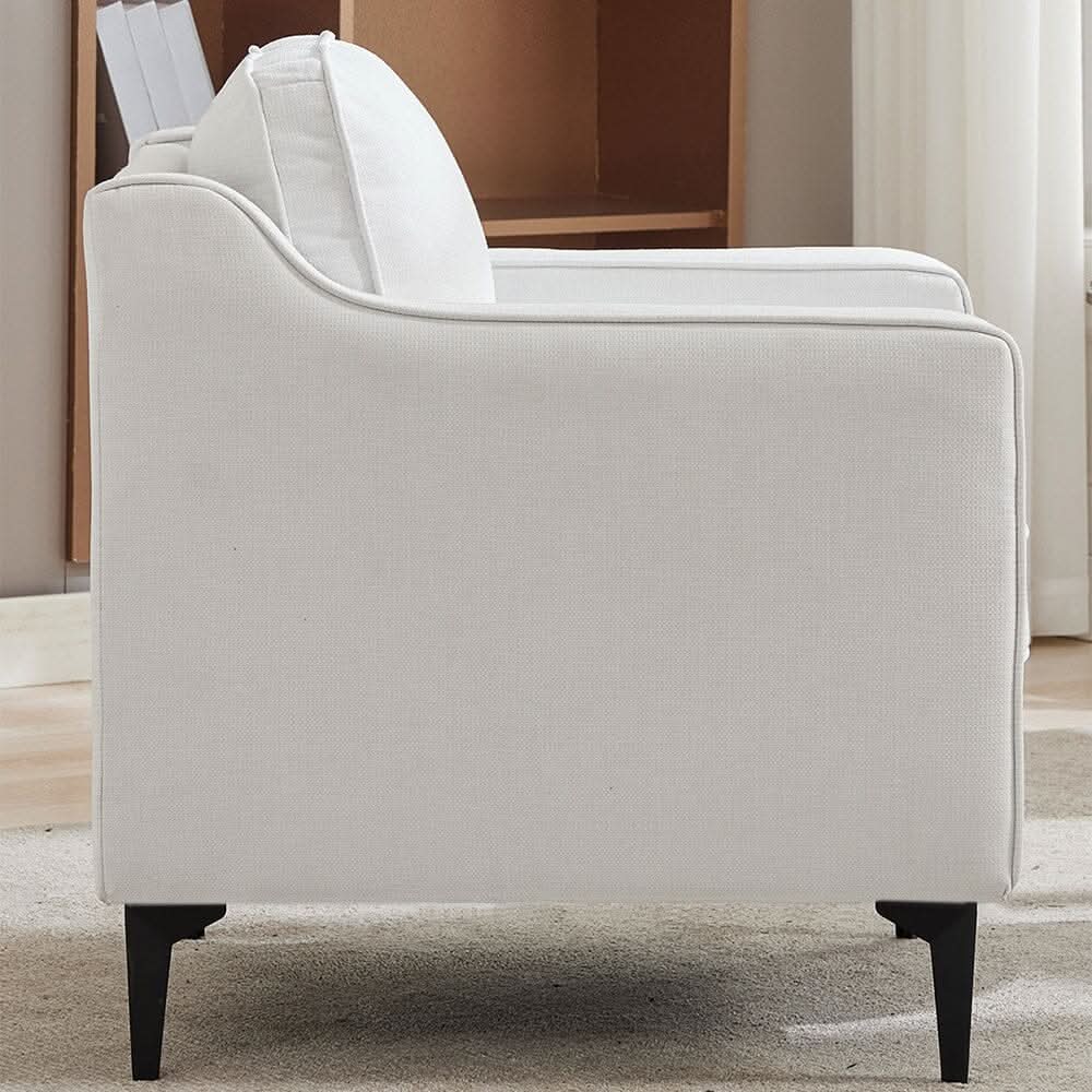 Upholstered Accent Chair (Model 05) With Detachable Pillows & Reinforced Frame