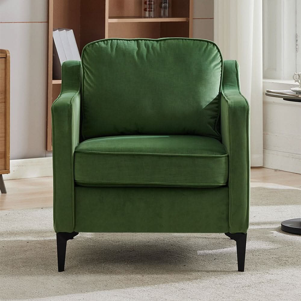 Upholstered Accent Chair (Model 05) With Detachable Pillows & Reinforced Frame