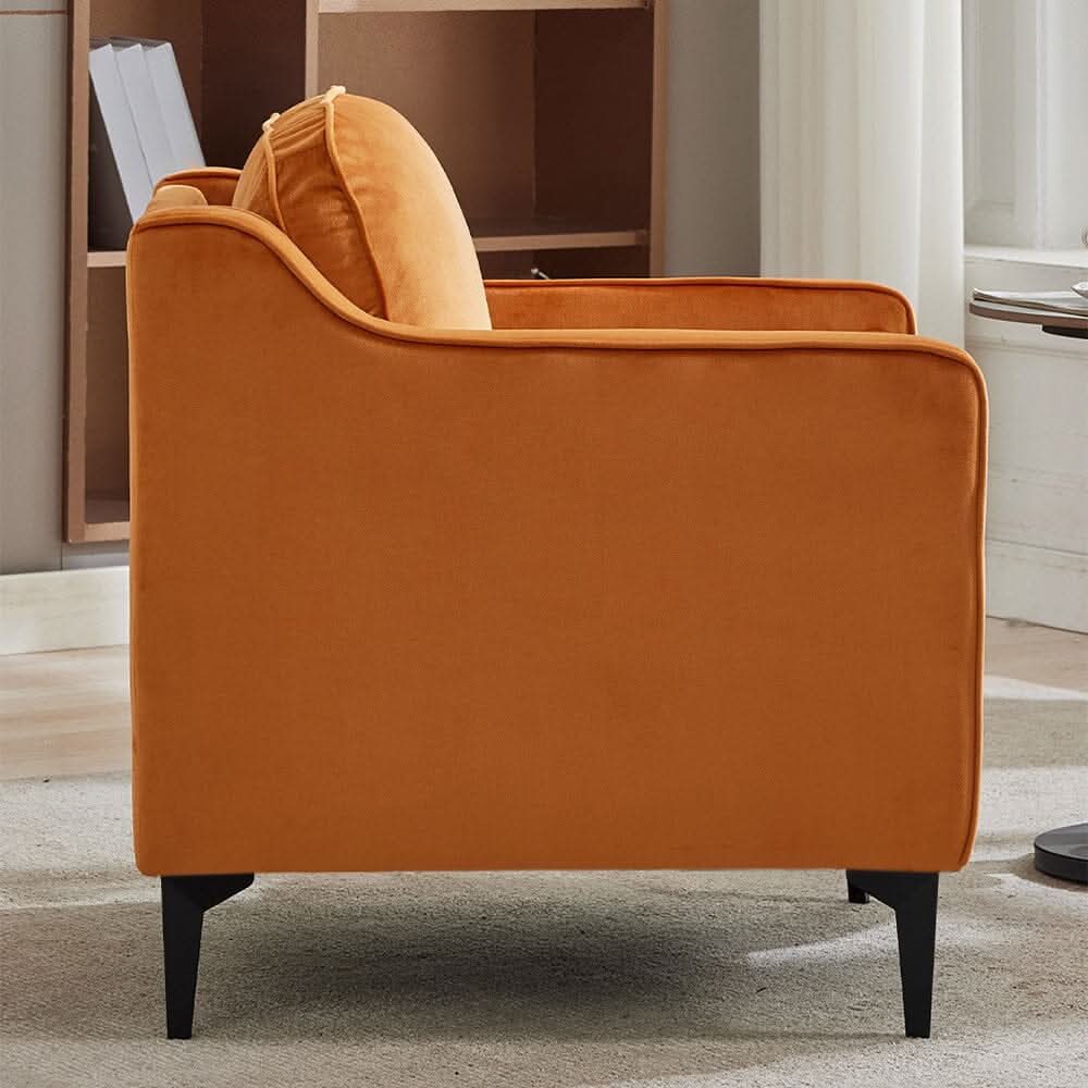 Upholstered Accent Chair (Model 05) With Detachable Pillows & Reinforced Frame