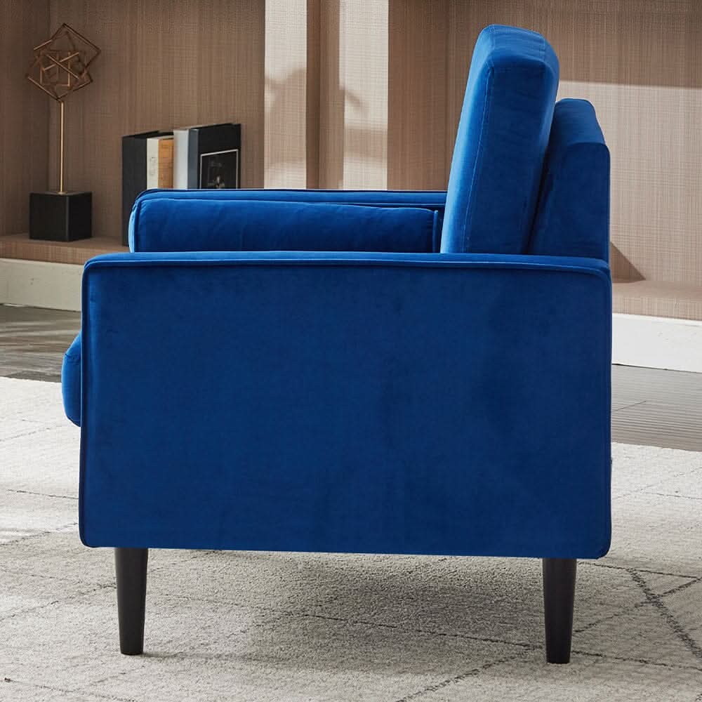 Upholstered Accent Chair (Model 06) With Detachable Pillows & Reinforced Frame