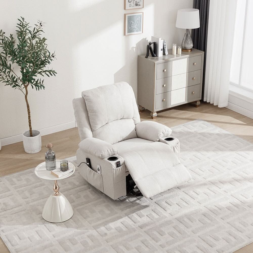 Electric Recliner Chair (Model 01) with Massage Heating Function and Cup Holders
