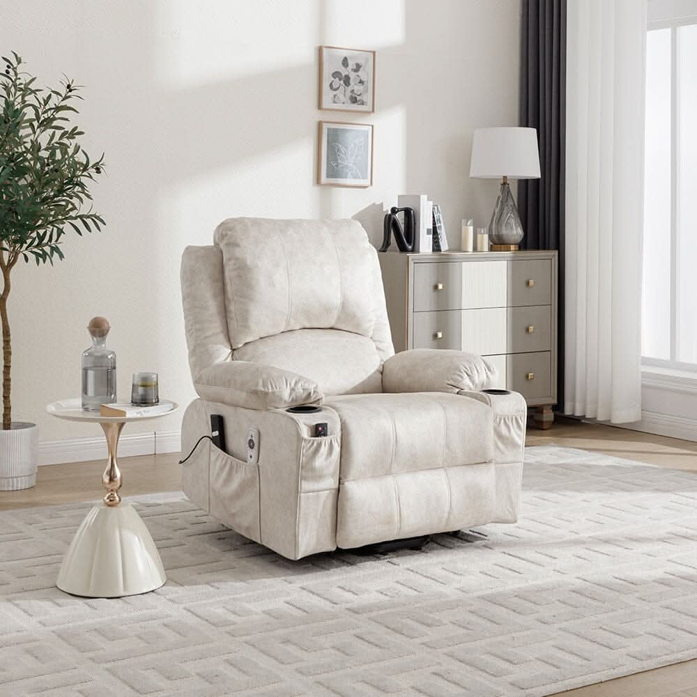 Electric Recliner Chair (Model 01) with Massage Heating Function and Cup Holders