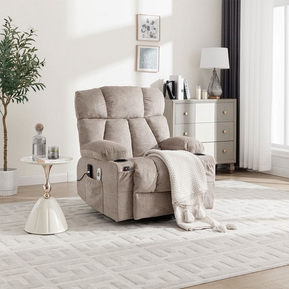 Electric Recliner Chair (Model 02) with Massage Heating Function and Cup Holders