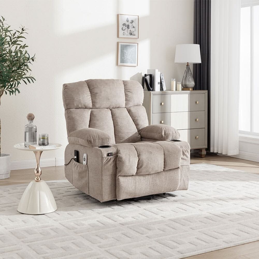 Electric Recliner Chair (Model 02) with Massage Heating Function and Cup Holders