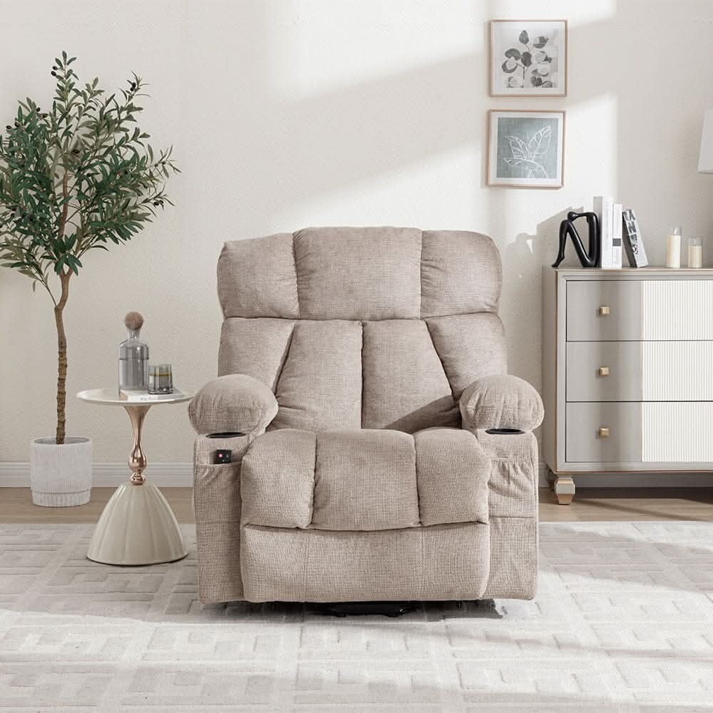 Electric Recliner Chair (Model 02) with Massage Heating Function and Cup Holders
