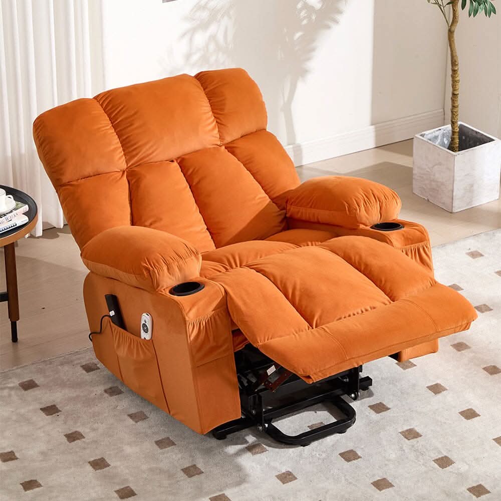 Electric Recliner Chair (Model 02) with Massage Heating Function and Cup Holders