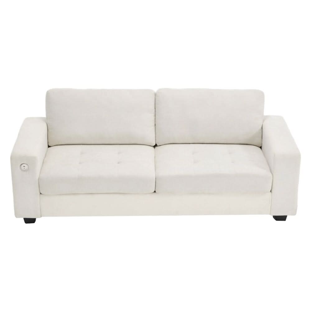 Three-Seater Two-Seat Sofa with USB Ports and Chenille Upholstery