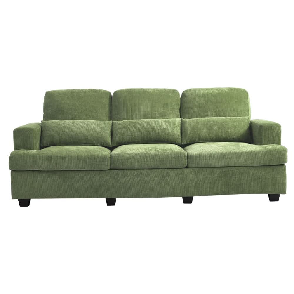 Three-Seater Sofa with Chenille Upholstery and Plush Cushioning