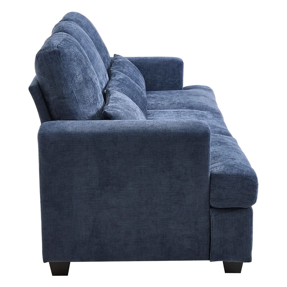 Three-Seater Sofa with Chenille Upholstery and Plush Cushioning